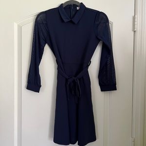 Girls Navy Blue Dress